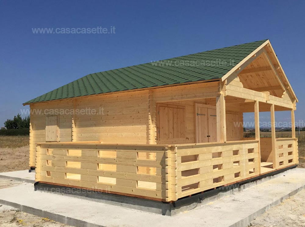 Casetta Brescia 6x6 tegole Casetta modello Brescia 6x6 tegole verdi