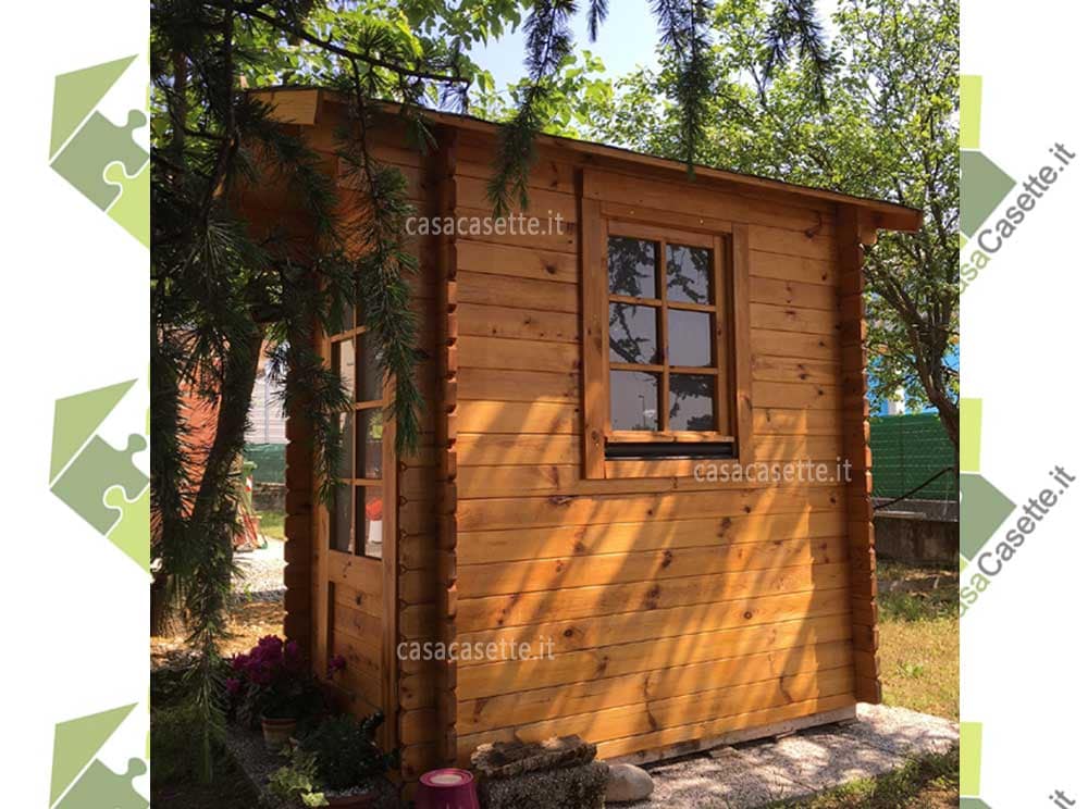 Casetta Cremona 15x2 finestra Casetta modello Cremona 15x2 finestra lato