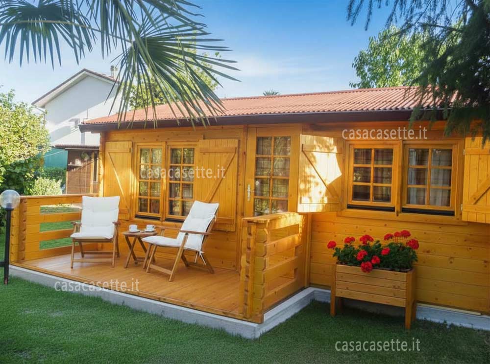 Casetta modello Cuneo 6x52 veranda esterna