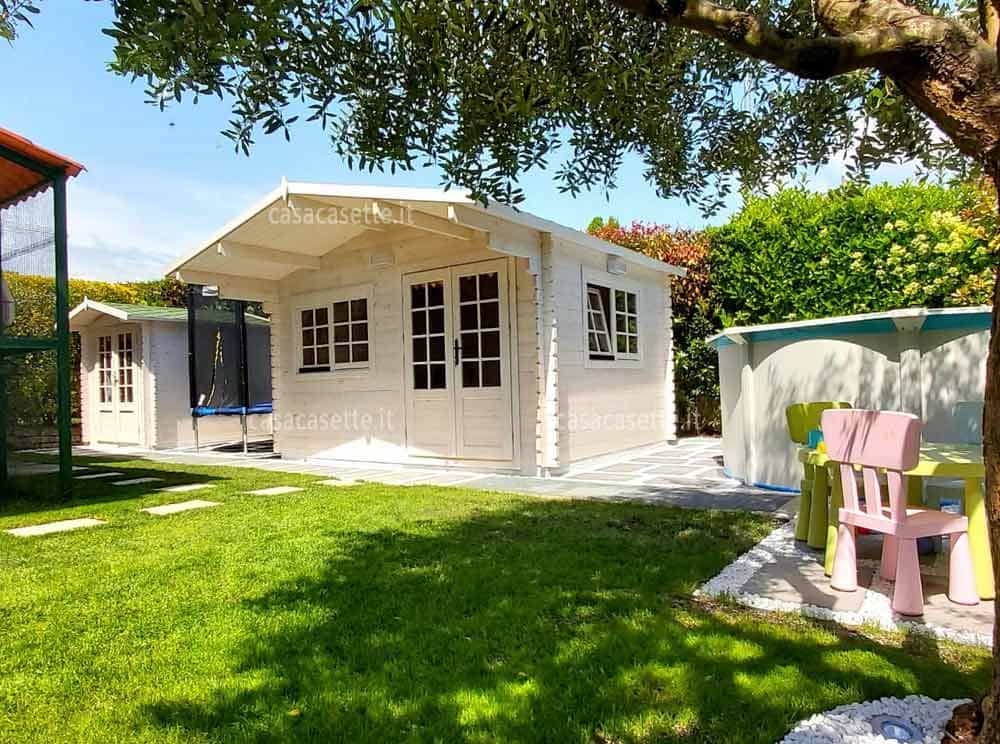 Casetta modello Ferrara 4x3 impregnante bianco