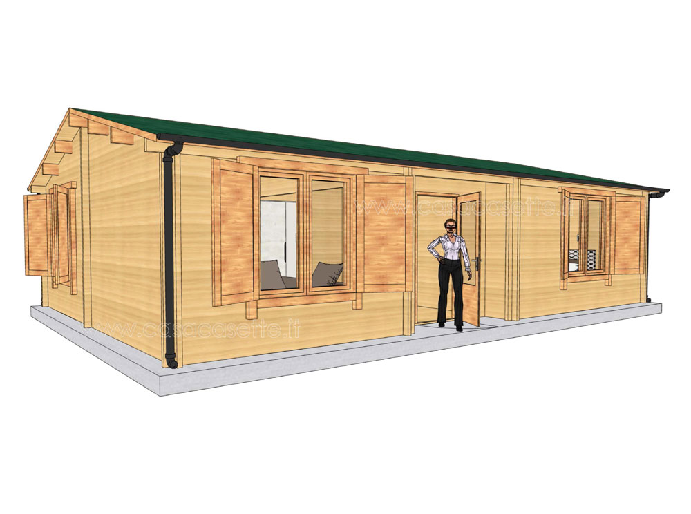 Casetta in legno Torino 10x7 Casetta Torino 10x7 panoramica