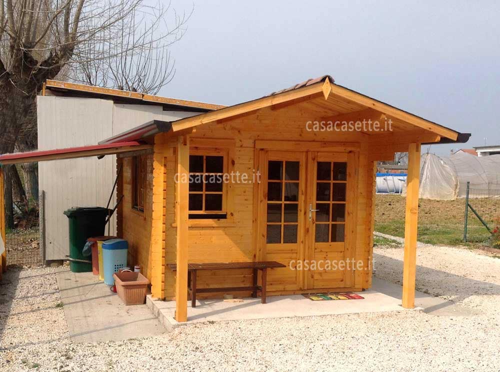 Casetta Latina 3x4 grondaia Casetta modello Latina 3x4 grondaia color moro