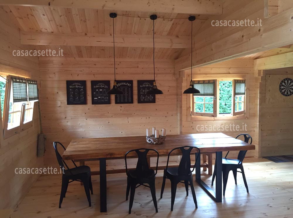 Casetta Lazio 50mq interni sala Casetta modello Lazio 50mq interni sala pranzo