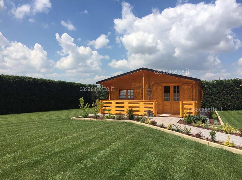 Casetta Lazio 50mq miele Casetta modello Lazio 50mq miele impregnante