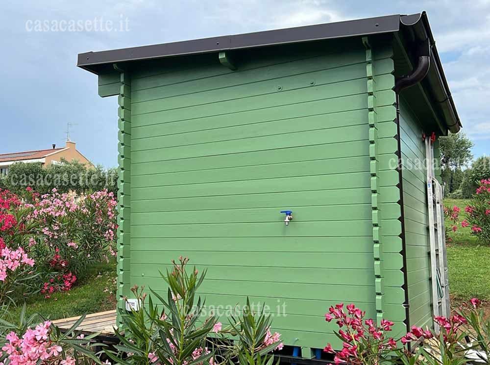 Casetta Mantova 3x2 lato Casetta modello Mantova 3x2 lato verde