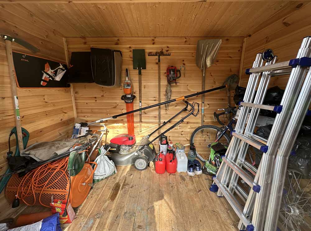 Casetta Mantova 3x3 attrezzi Casetta modello Mantova 3x3 attrezzi