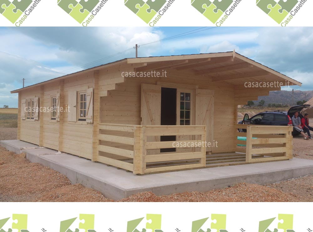 Casetta Marche 5x10 veranda Casetta modello Marche 5x10 veranda esterna