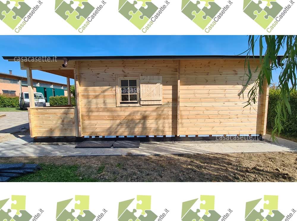 Casetta Merano 6x6 V.1 V.2 naturale Casetta modello Merano 6x6 V.1-V.2 naturale massello