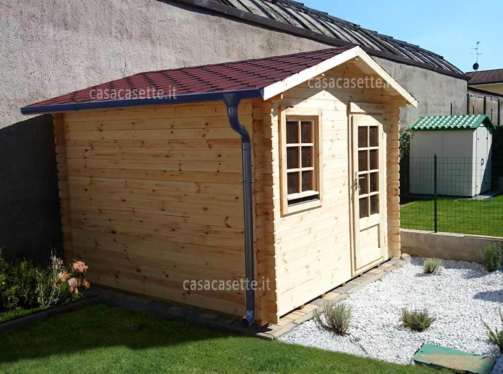 Casetta Milano 3x3 grondaia Casetta modello Milano 3x3 grondaia acciaio