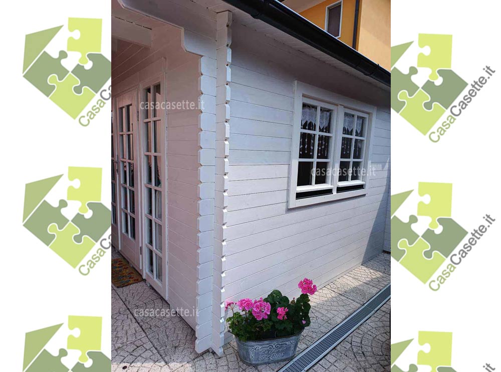Casetta modello Bologna 4x3 impregnante bianco Casetta modello Bologna 4x3 impregnante bianco