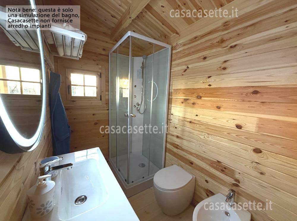 Casetta modello Monza 6,2x4,7 bagno completo