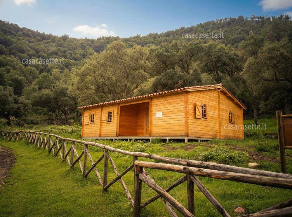 Casetta modello Parma 10x7 naturale massello