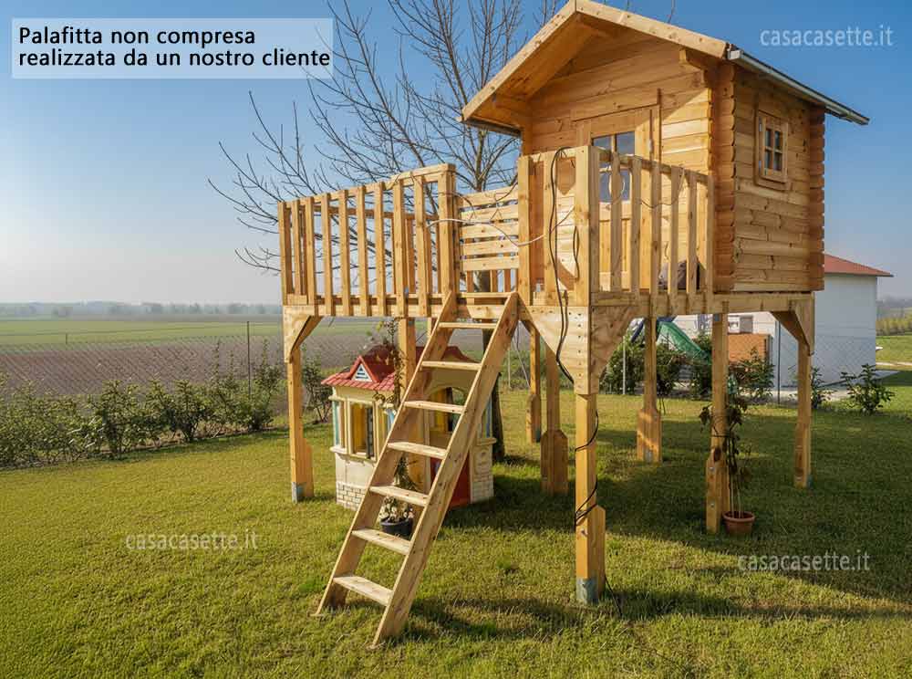 Casetta modello per bambini 182x254 impalcatura