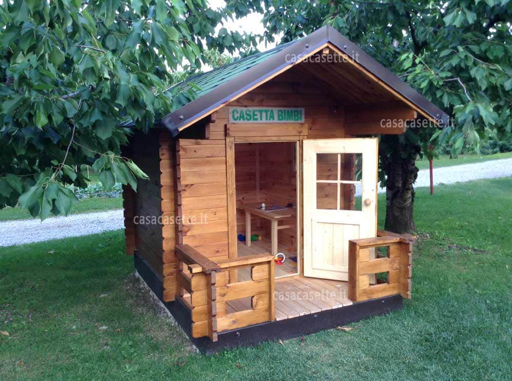 Casetta modello per bambini 182x254 noce colore
