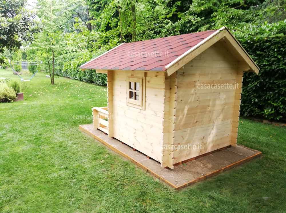 Casetta modello per bambini 182x254 rosse tegole