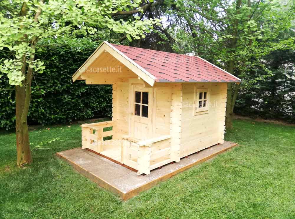 Casetta modello per bambini 182x254 verandina fuori