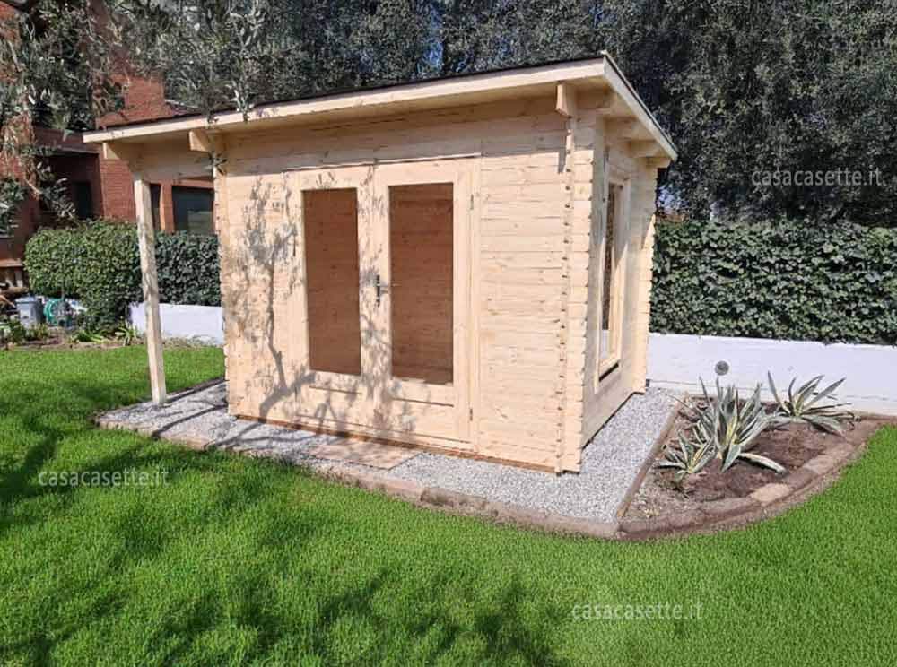 Casetta Pesaro 3x25 + portic. 1 impregnante Casetta modello Pesaro 3x25 + portic. 1 impregnante