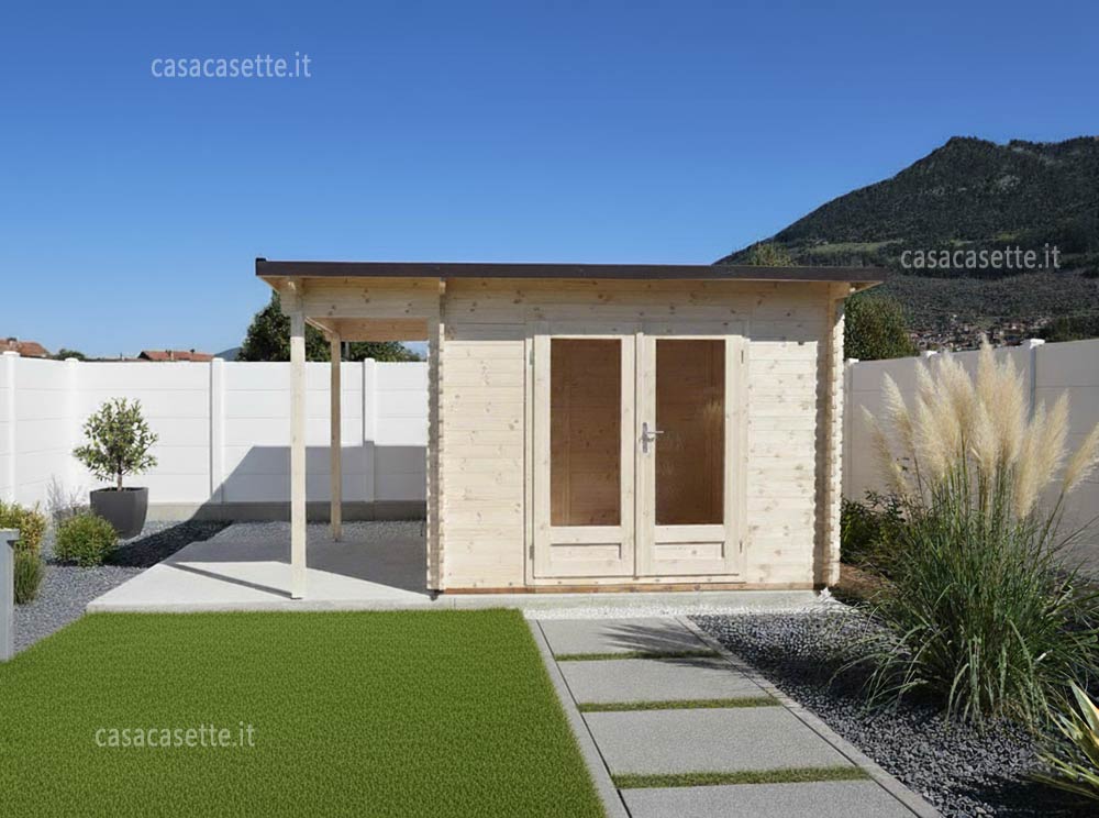 Casetta Pesaro 3x25 + portic. 1 scossalina Casetta modello Pesaro 3x25 + portic. 1 scossalina