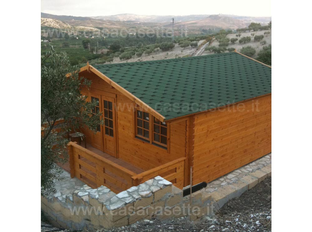 Casetta Pordenone 5x5 tegola verde Casetta Pordenone 5x5 tegola verde canadese