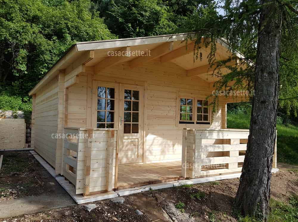 Casetta Pordenone 5x5 veranda Casetta modello Pordenone 5x5 veranda aggiuntiva