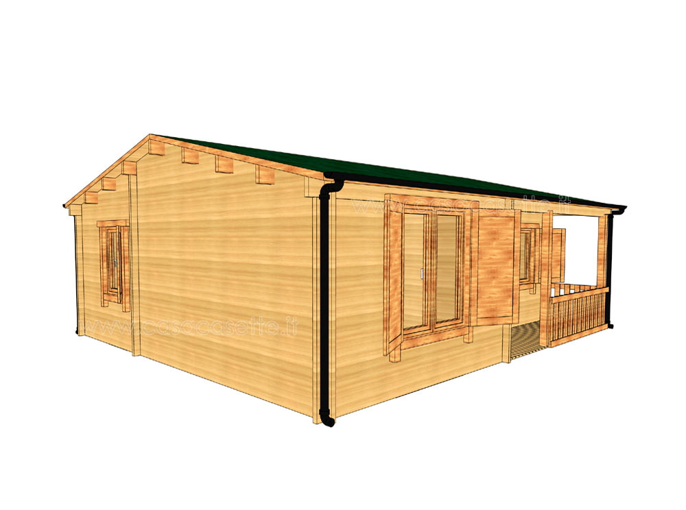 Casetta modello Portofino 50mq accessori grondaia