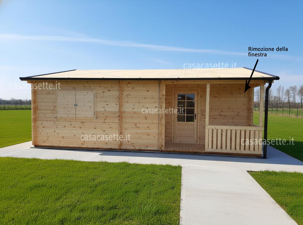 Casetta modello Portofino 50mq massello naturale