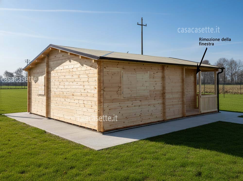 Casetta modello Portofino 50mq serramenti