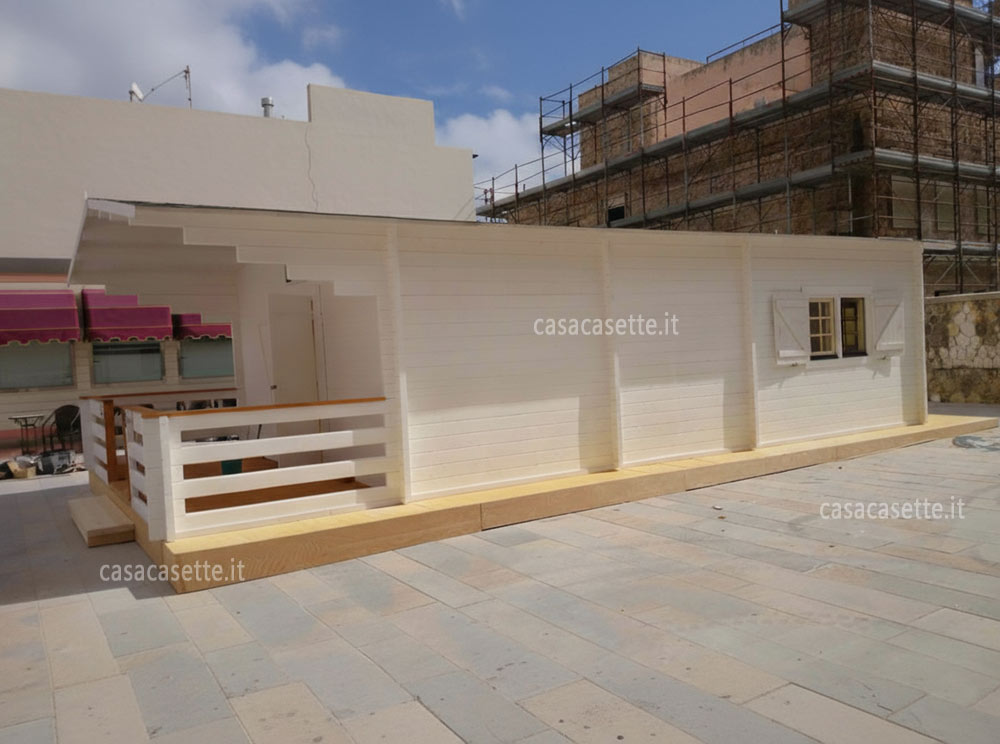 Casetta modello Puglia 5x10 bianca lato