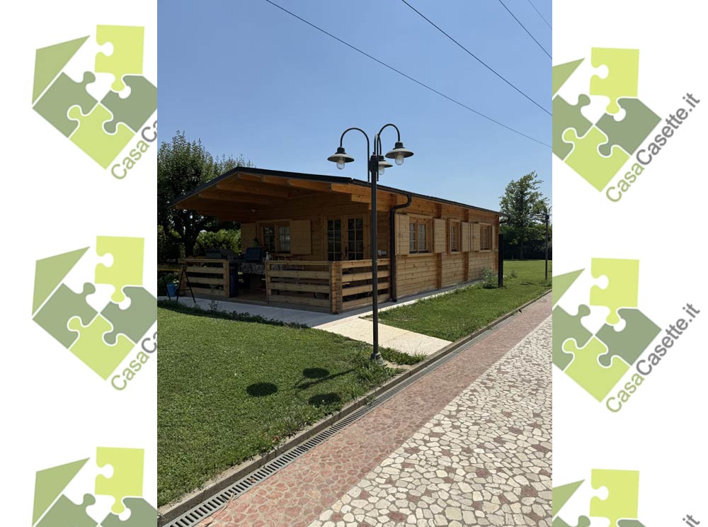 Casetta Puglia 5x10 grondaia Casetta modello Puglia 5x10 grondaia color moro