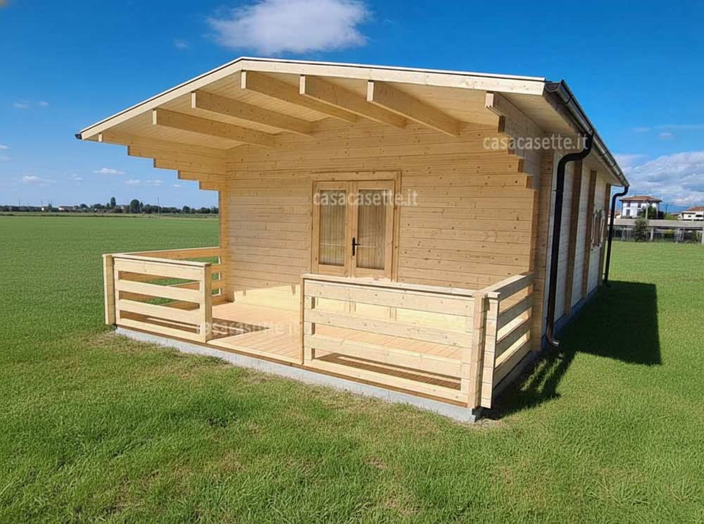 Casetta modello Puglia 5x10 veranda esterna
