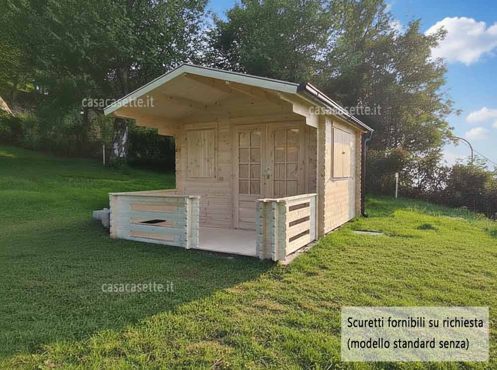 Casetta modello Roma 3x3 con veranda