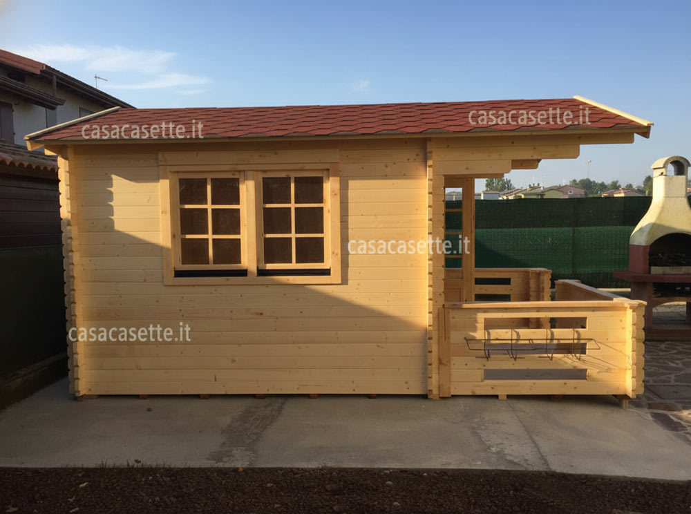 Casetta modello Roma 3x3 tegole rosse canadesi