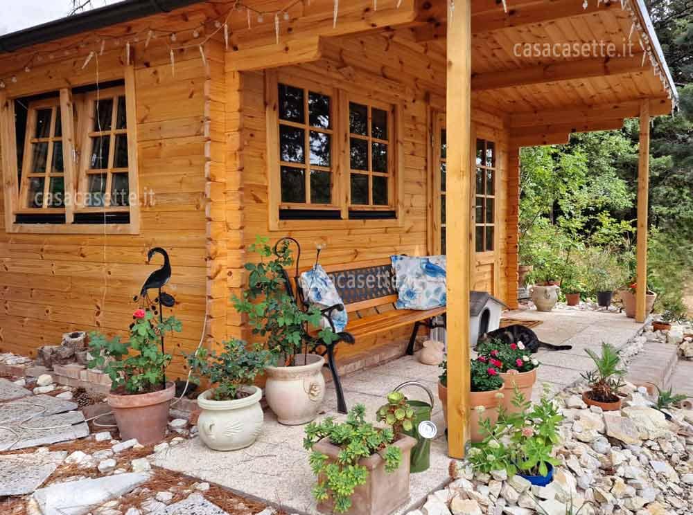 Casetta Roma 4x3 esterno Casetta modello Roma 4x3 esterno miele