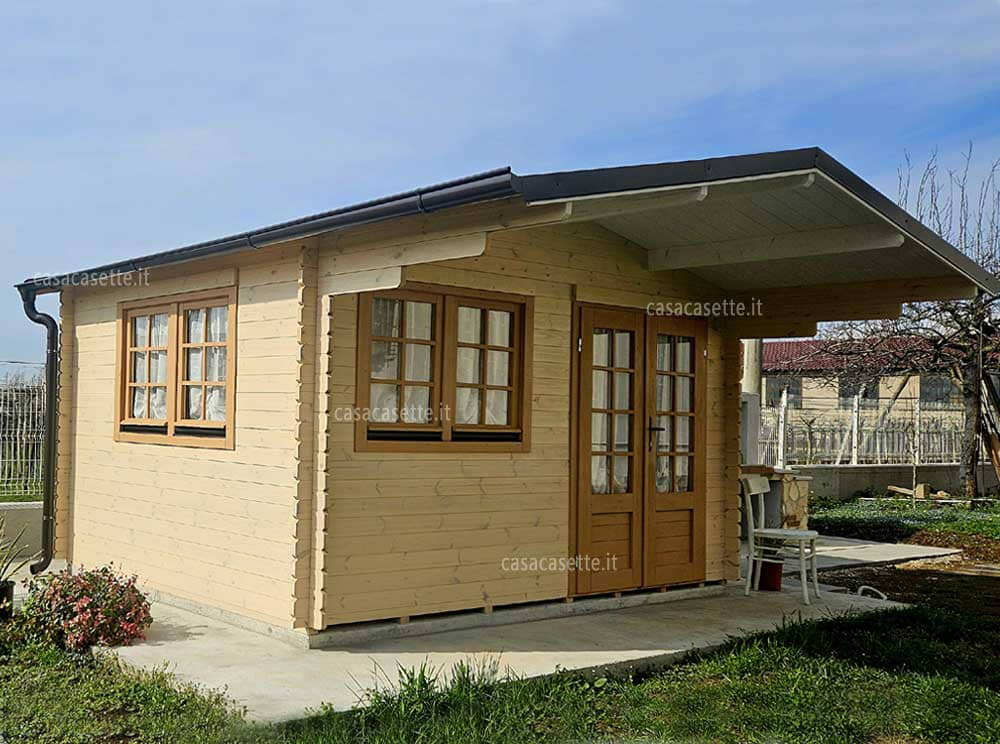 Casetta Roma 4x3 grondaia Casetta modello Roma 4x3 grondaia color moro