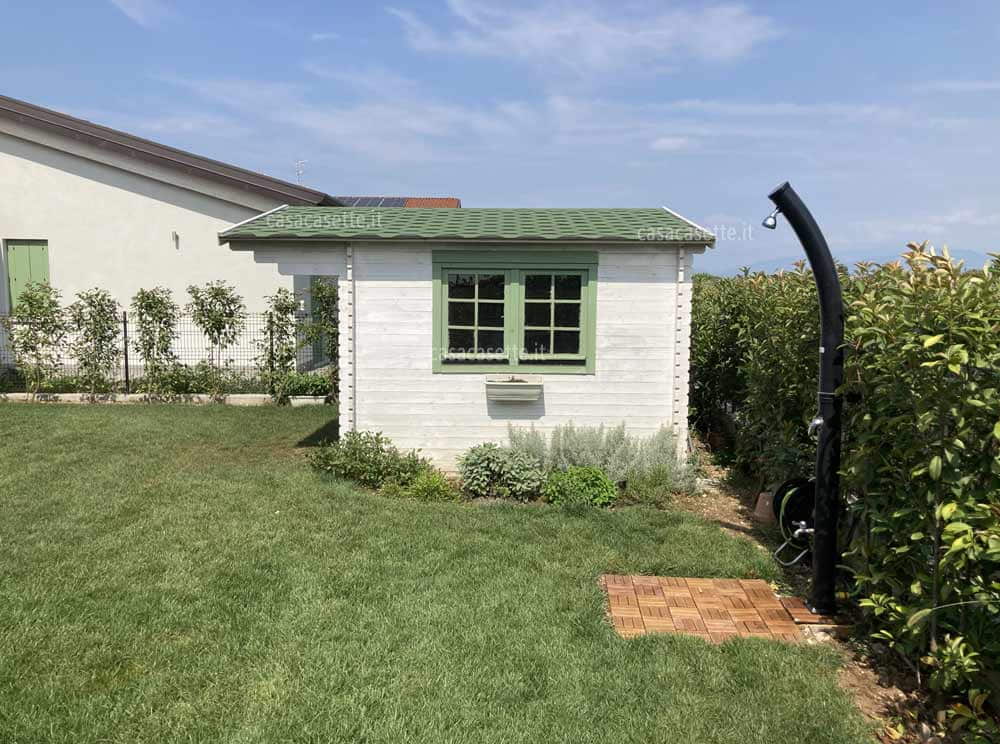 Casetta Roma 4x3 tegole Casetta modello Roma 4x3 tegole verdi