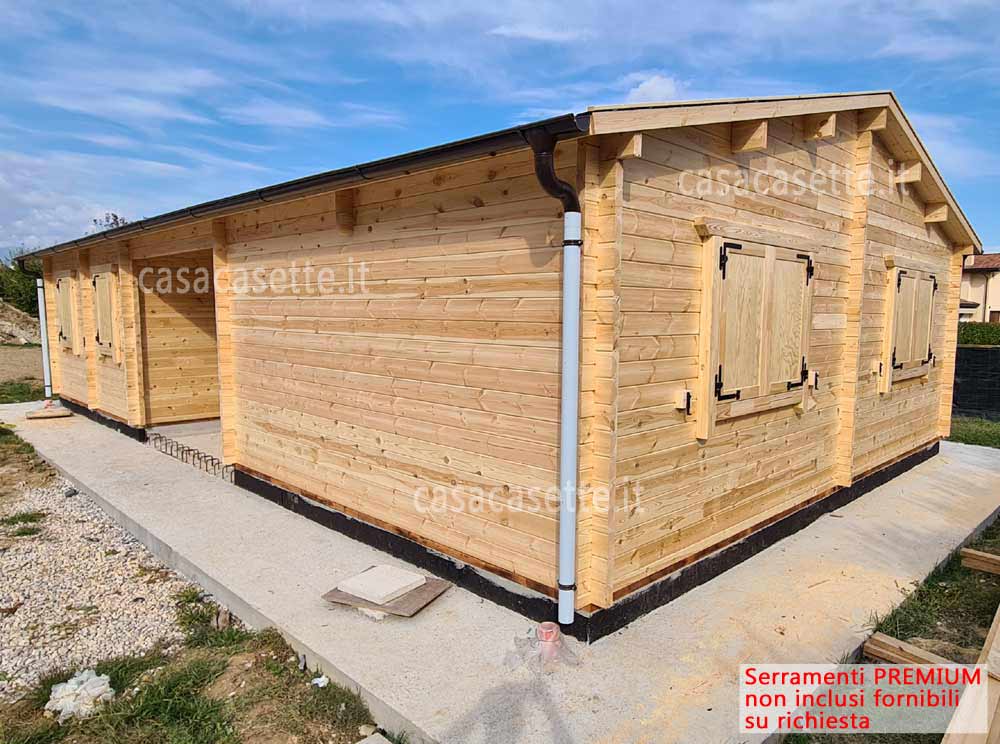 Casetta modello Siena 12x7 grondaia color moro