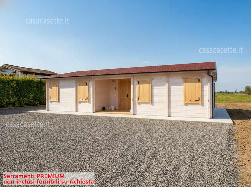 Casetta modello Siena 12x7 tegole canadesi rosse