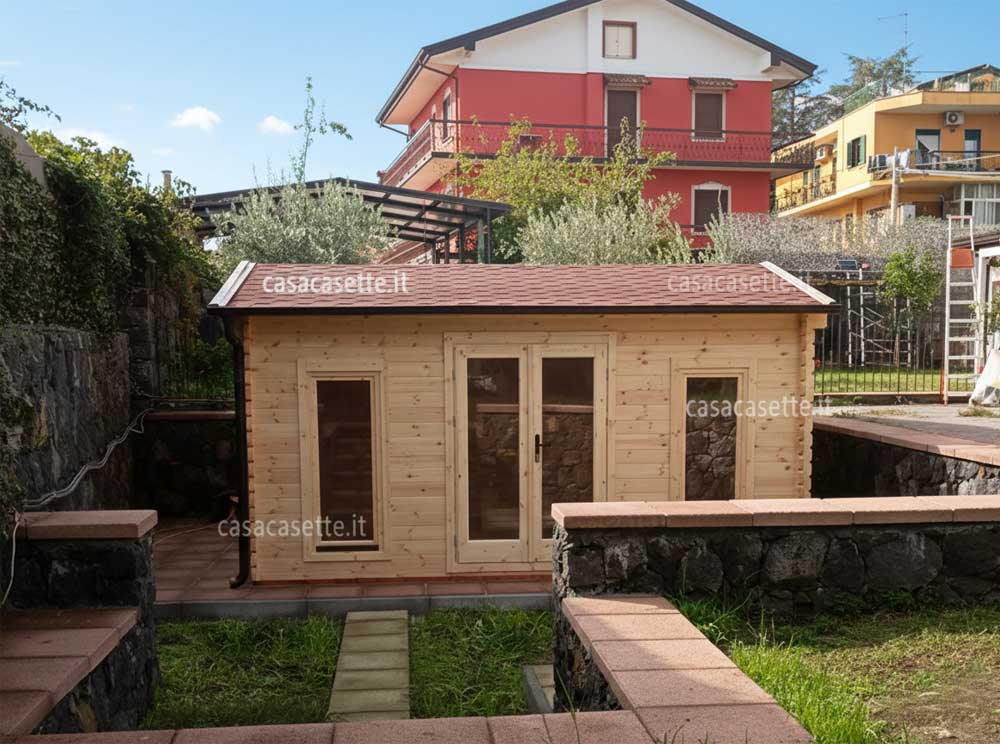 Casetta modello Siracusa 5x4 naturale massello