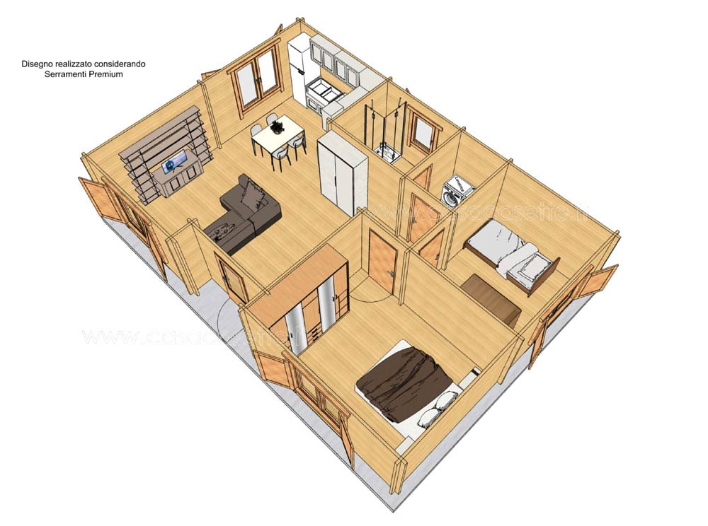 Casetta Torino 10x7 sale Casetta modello Torino 10x7 sale simulazione