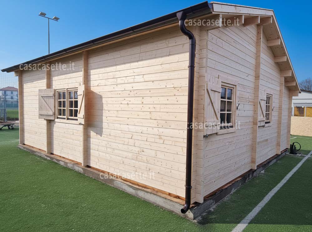 Casetta modello Treviso 42mq accessorio grondaia