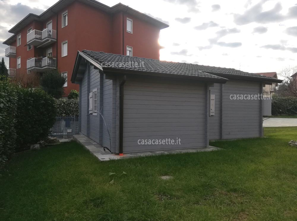 Casetta modello Treviso 42mq incastro blockhouse