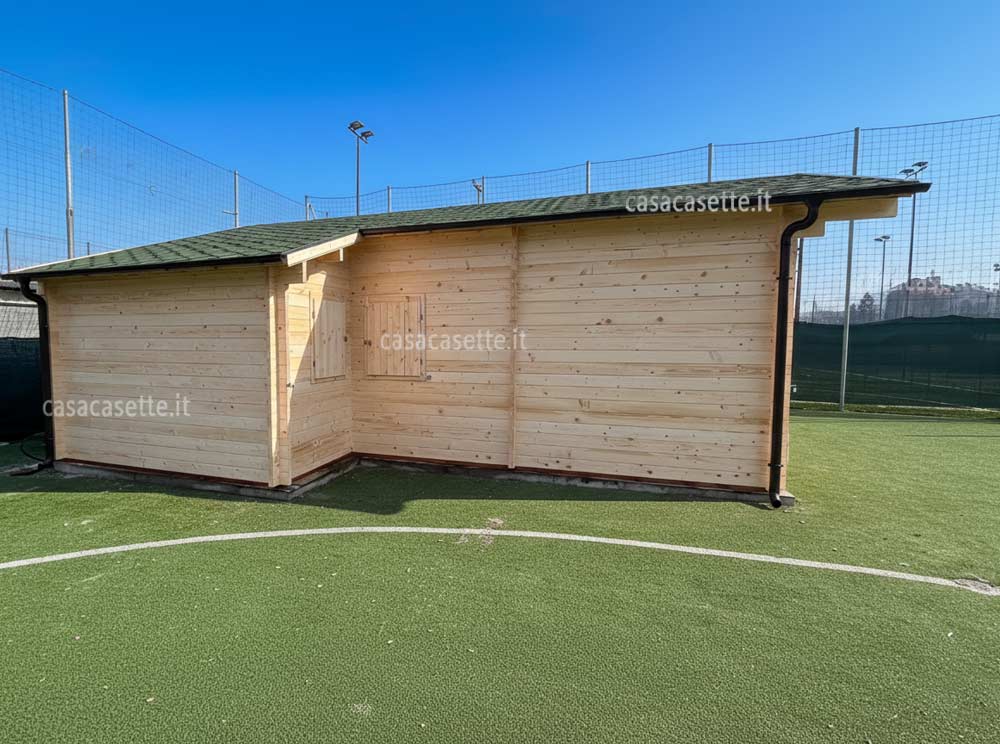 Casetta modello Treviso 42mq tegole canadesi verde