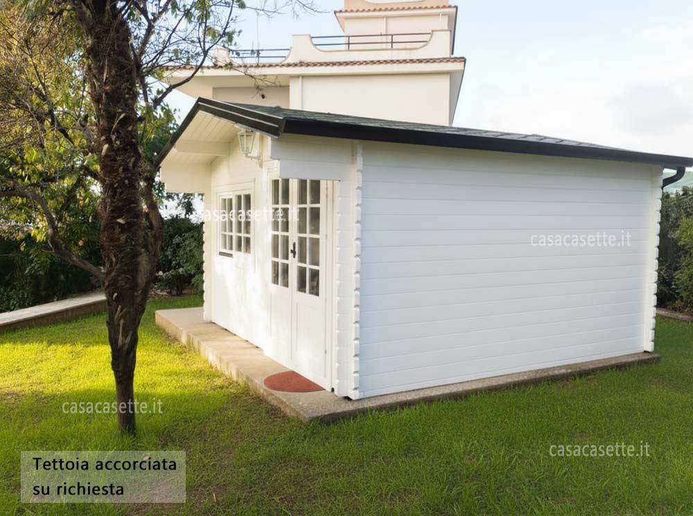 Casetta modello Veneto 4x4 tettoia accorciata