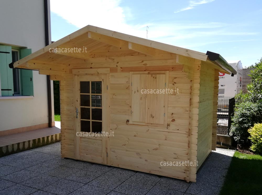 Casetta Verona 3x25 naturale Casetta modello Verona 3x25 naturale grondaia