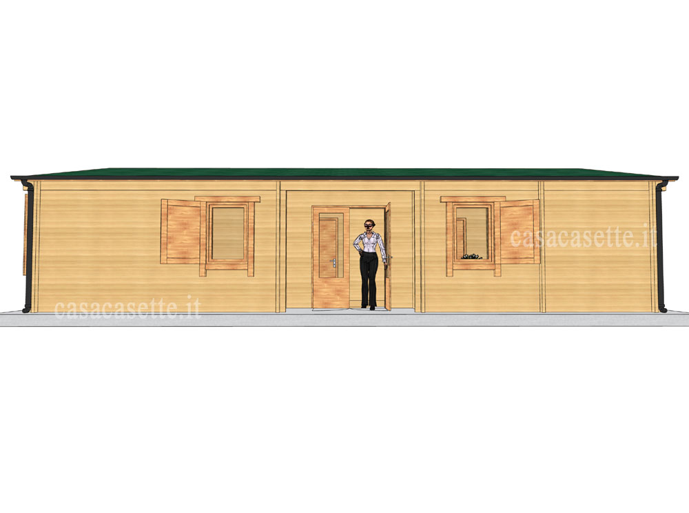 Casetta Viareggio 75mq grondaia Casetta modello Viareggio 75mq grondaia acciaio