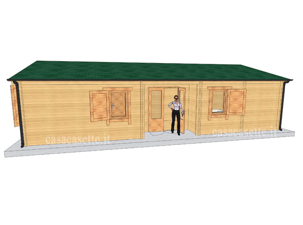 Casetta Viareggio 75mq tegole Casetta modello Viareggio 75mq tegole verdi