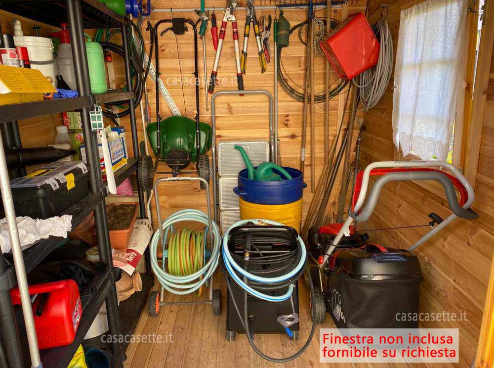 Casetta modello Vicenza 22x22 attrezzi