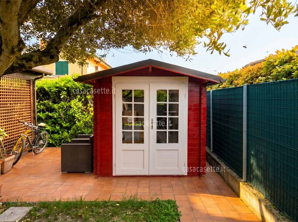 Casetta modello Vicenza 22x22 colore rosso