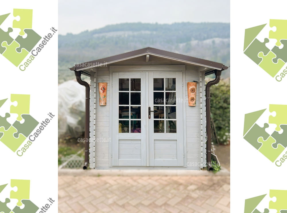 Casetta modello Vicenza 22x22 grigia colore