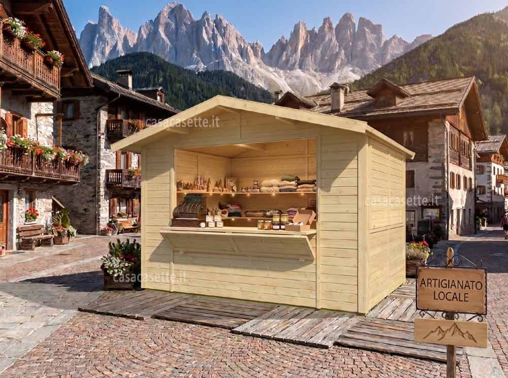 Chiosco modello Cortina 3x2 18mm montano